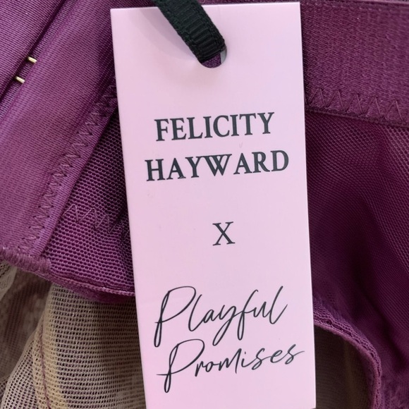 Playful Promises Felicity Hayward Bra 40DDD (F) Astrid Merlot Wine Underwire - Picture 2 of 9